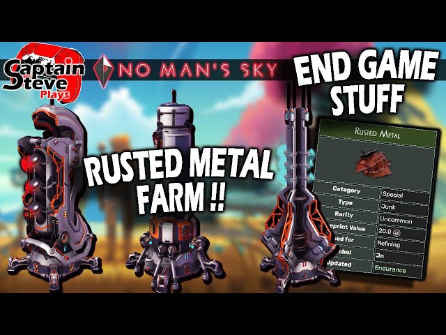 No Man's Sky - Mineral and Gas Extraction NMS Rusted Metal and Oxygen Farm Captain Steve Guide