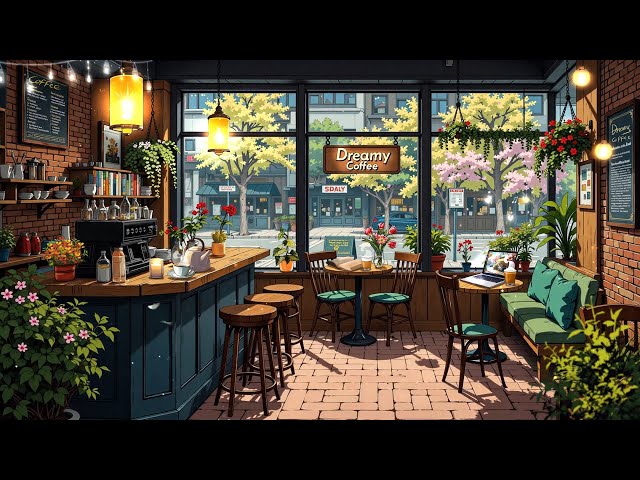 Spring Coffee Lo-fi ☕ Relax, Work & Heal with Chill Hip Hop Beats ~ Soft Coffee Vibes in Morning