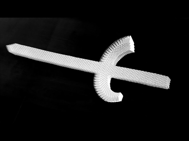 3d origami paper sword #origami