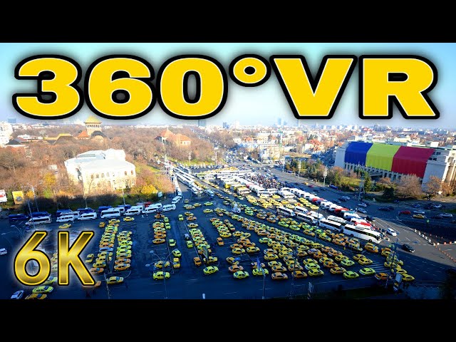 360° Video Victory Square Bucharest By Car Vlog Romania Trip Virtual Tour Old Town Holiday Old City