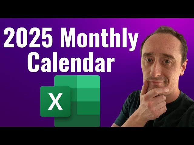 Super Simple Dynamic Excel Calendar