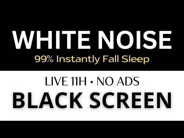 11 Hours of Soft White Noise For Sleeping - 99% Instantly Fall Sleep With Black Screen