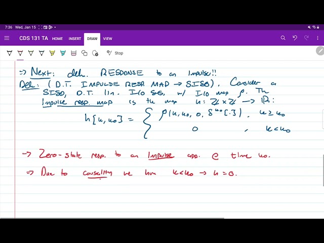 CDS 131 Lecture 4a: Impulse Response & Transfer Functions