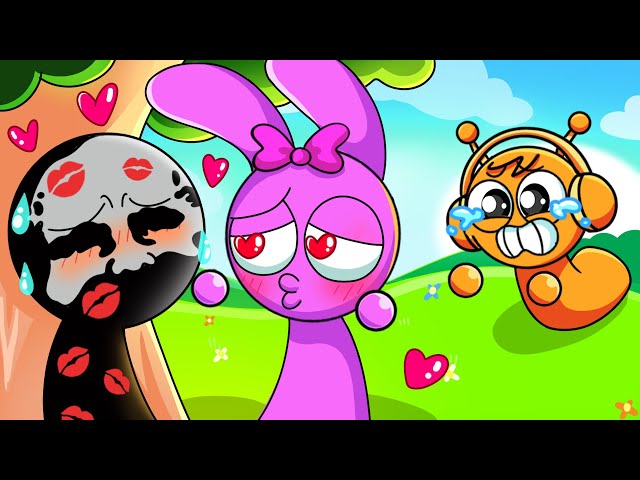 SRPUNKI KISS EDITION, but PINKI Falls in LOVE with BLACK?! Incredibox Sprunki Animation