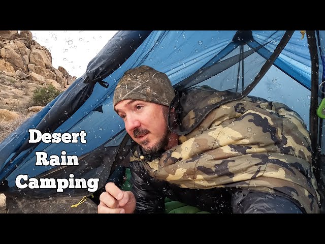 Facing the Elements: Joshua Tree Backpacking in a Rain Storm