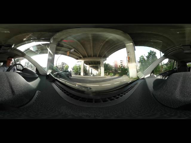 Driving in Vancouver with Samsung Gear 360 in 4k - Driving car2go and Evo Car share