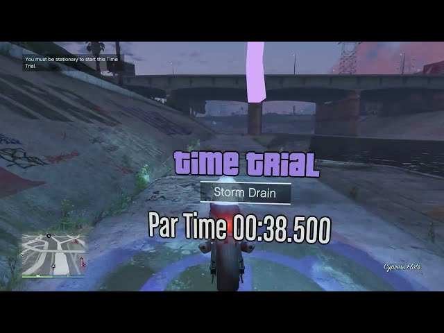 GTA Online: (OG) Time Trial #24 - Storm Drain (Under Par Time)