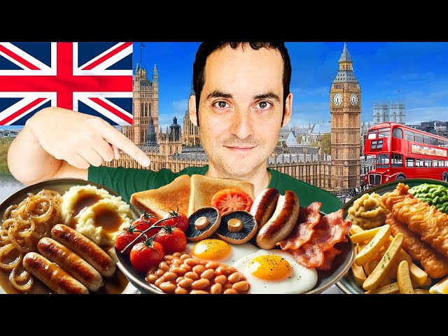 AMERICAN Tries the MOST Iconic British Foods (London Food Guide!)