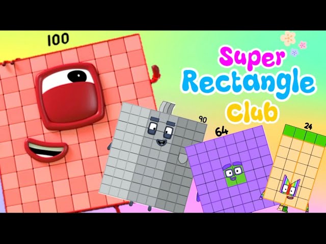 NUMBERBLOCKS SUPER RECTANGLE CLUB FROM TWELVE TO ONE HUNDRED | LEARN TO COUNT  hello george