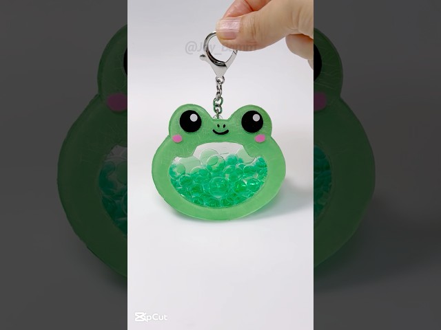 🐸Frog Eggs Keychain Squishy DIY with Nano Tape! #Orbeez