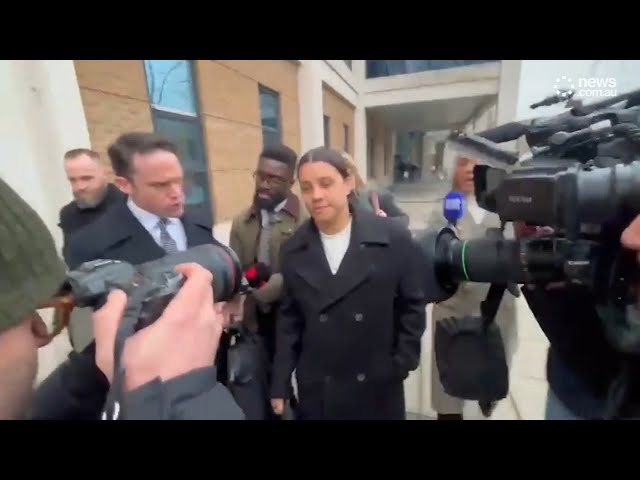 Extraordinary scenes as Sam Kerr faces court over harassment charge