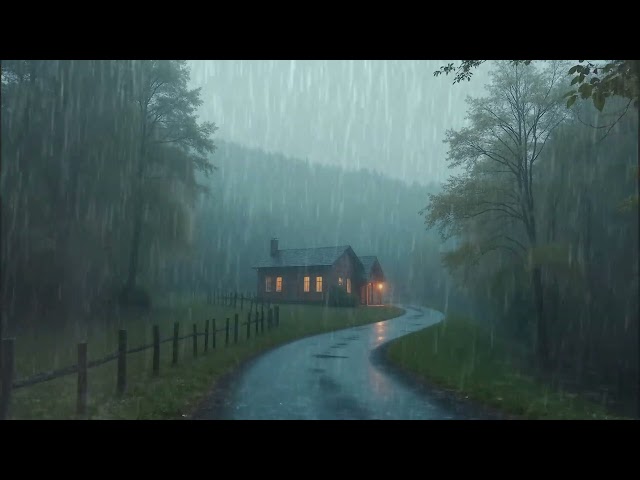 "Intense Downpour for Instant Sleep – Heavy Rain on Tin Roof, Deep Relaxation & ASMR"