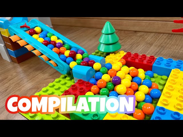 Marble Run ASMR ♫ HABA Slope & Lego Blocks, Continuous playback of Marble Run videos