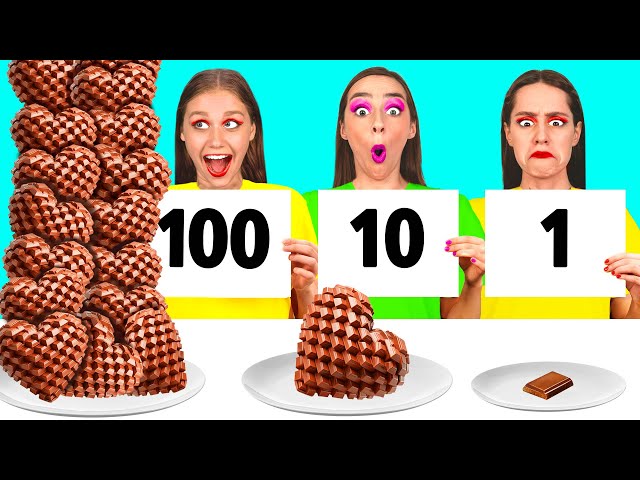 100 Layers of Food Challenge | Awesome Kitchen Hacks by DaRaDa Challenge