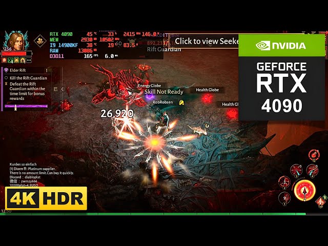 Diablo Immortal : RTX 4090 24GB (Maximum Settings) | 4k HDR