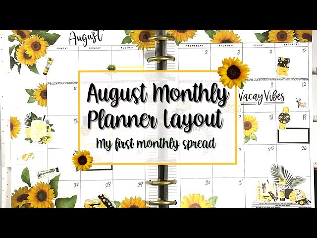 Learning How to Do My First Monthly Planner Spread And You Can Too. Get Organized With Me!