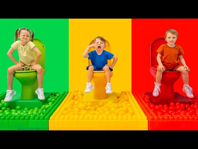 Three colour TOILET challenge 🚽