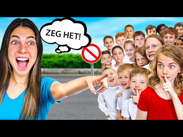 ZEG NIET HET VERBODEN WOORD vs 100 KINDEREN! #676