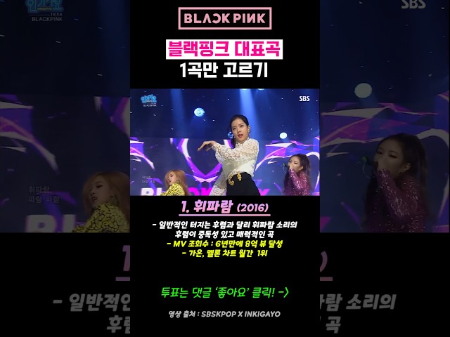 Pick one representative song of "BLACKPINK"