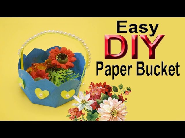 DIY Origami Flower Basket | How To Make Origami Paper Flower Basket | Technic Guru