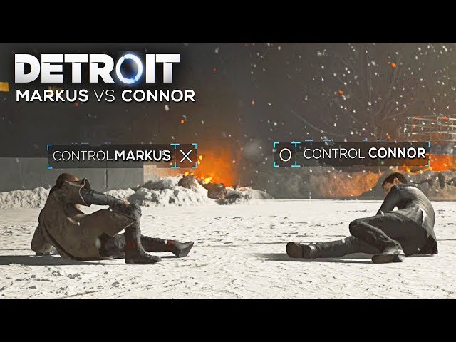 Control Markus vs Control Connor (Boss Battle - All Outcomes) - DETROIT BECOME HUMAN