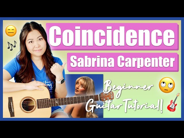 Coincidence Sabrina Carpenter EASY Guitar Lesson Beginner Tutorial | Chords, Strumming & Play-Along!