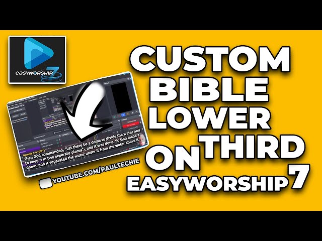 Custom Lower Thirds Scripture On Easyworship 7 | Link To vMix & OBS