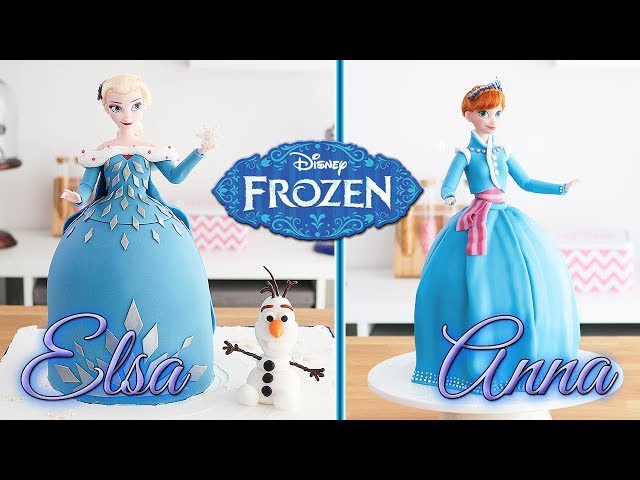 FROZEN CAKES ❄️ Elsa & Anna Doll Cakes 💙 Tan Dulce