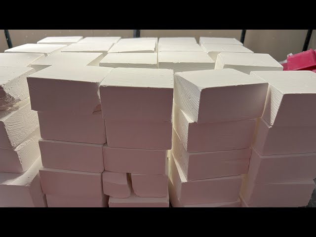 100 gym chalk block mass crush #asmr #sleepaid #gymchalk