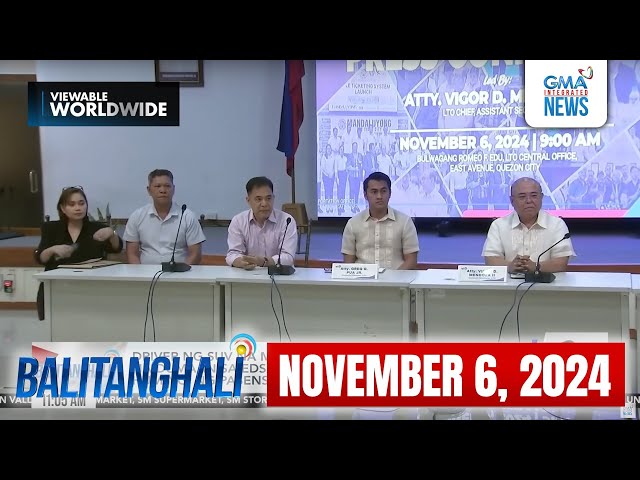 Balitanghali Express: NOBYEMBRE 6, 2024