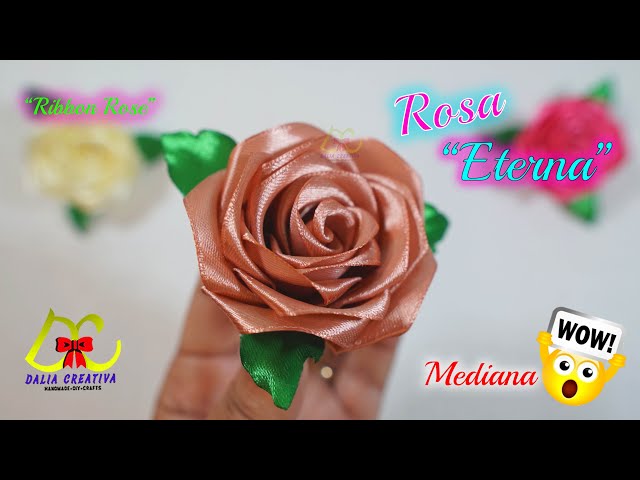 Como hacer ROSAS con listón 2.5 cm!🌹No creerás lo Fácil de Hacer.🧐Como hacer Pétalos de ROSAS🌹.