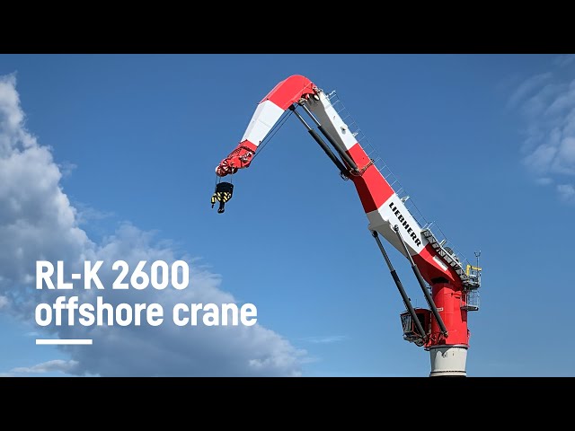 Maritime offshore highlight - Ram luffing knuckle boom crane RL-K 2600 | Liebherr