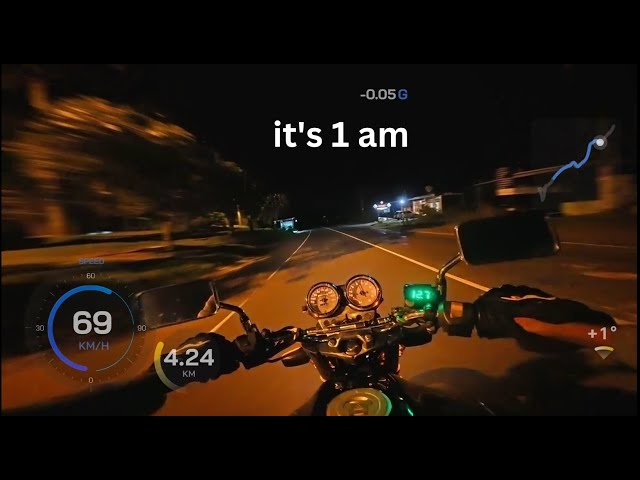 it's 1am , cant sleep, ride with me . Just Pure Exhaust Sound | Night Bike Ride ASMR