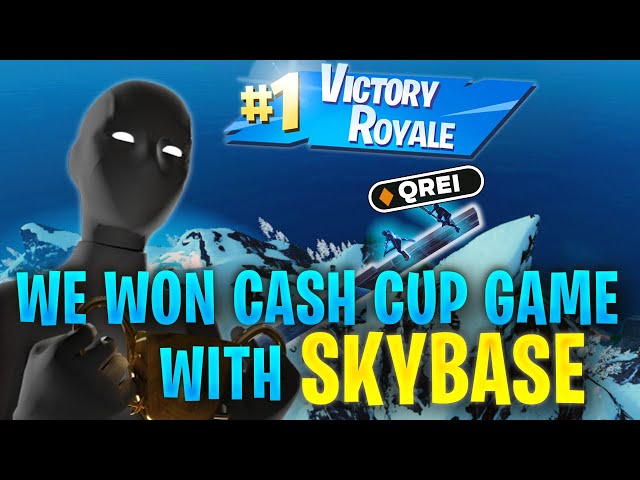 We WON Cash Cup Game with Skybase above 2nd Biggest Mountain in Fortnite! (ENG subtitles)