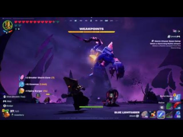 Fortnite Lego Survival Storm King Boss Fight