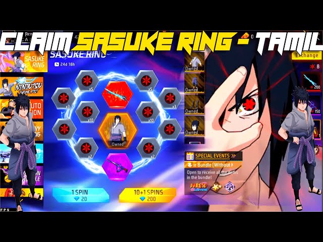 SASUKE RING EVENT FREE FIRE IN TAMIL 🔥 NEW RING EVENT FREE FIRE | SASUKE RING EVENT SPIN FREE FIRE