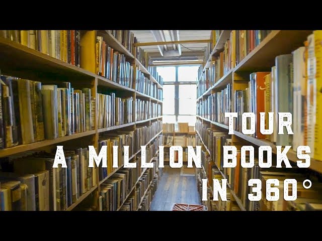 360 tour of Detroit's shop with over a million used and rare books