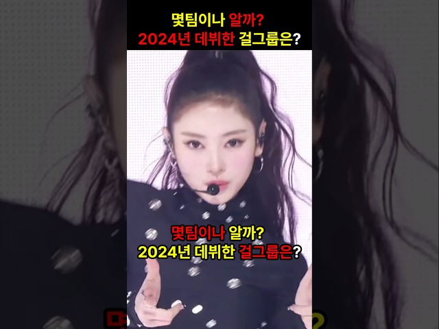 몇명이나 알까요? 2024년 데뷔한 아이돌은?