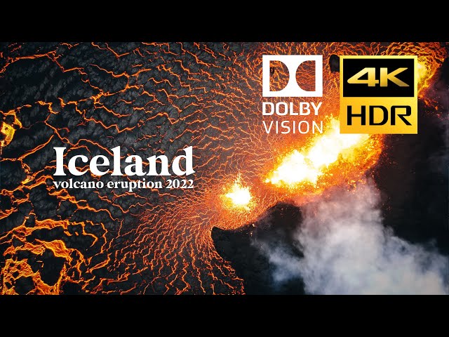 2022 Iceland Meladariel Eruption Aerial Photography | Dolby Vision | 4K HDR ｜ Yiran Ding