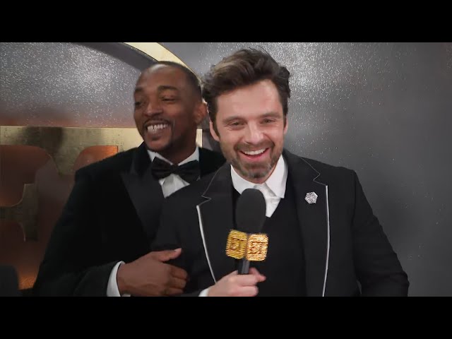 Anthony Mackie TAKES OVER Sebastian Stan's Golden Globes Post-Win Interview! (Exclusive)