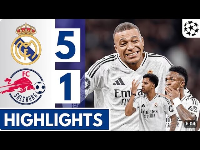 Real Madrid vs RB Salzburg 5-1 Goals & Extended Highlights | Champions League 2025