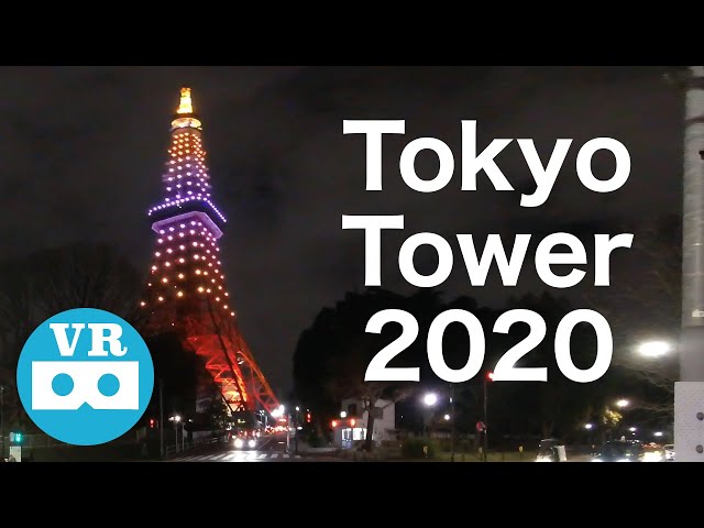 Tokyo Tower | VR180 3D | VR Video | insta360 EVO | Night walk