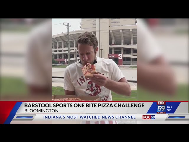 Barstool Sports visits Bloomington for its one bite pizza challenge