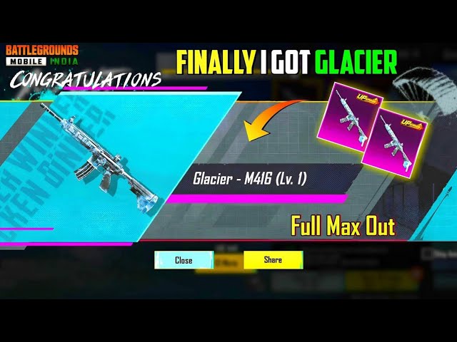 Cheapest glacier crate opening akm m416 @BattlegroundsMobile_IN #bgmi #pubg #glacier