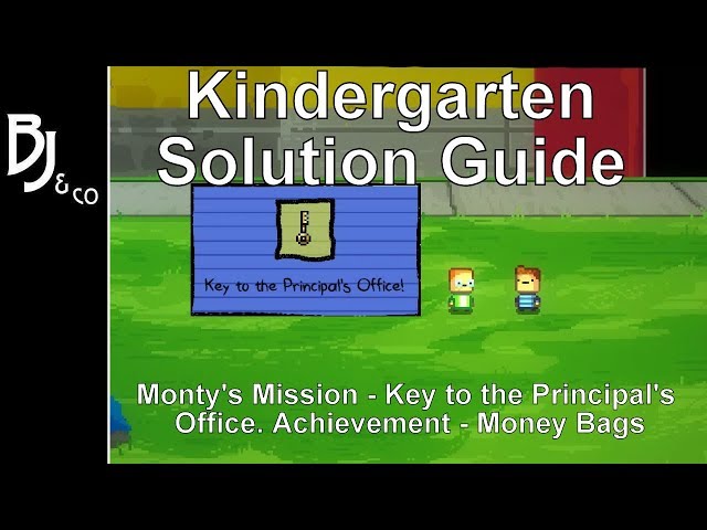 Kindergarten Guide - Monty's Mission - Money Bags Achievement