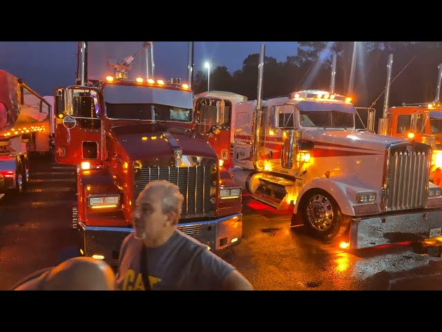 75 Chrome Shop's 25th Annual Truck Show Extravaganza in Wildwood Florida: Peterbilt Car Hauler Row