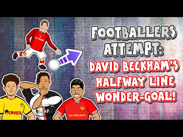 ↗️FOOTBALLERS ATTEMPT: David Beckham's Halfway Line Goal!↗️ (Feat Sancho, Suarez, Ronaldo and more!)