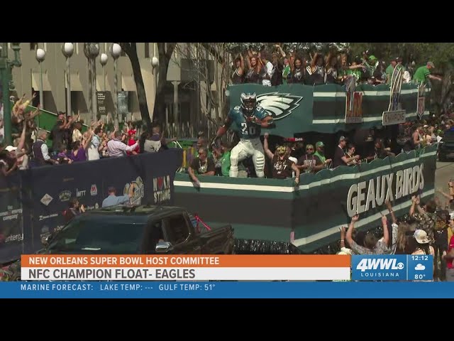 Super Bowl LIX Parade: Philadelphia Eagles Fans Float