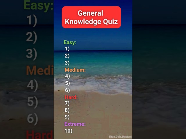 Test your general knowledge quiz: fun quiz challenge! #shortsfeed #generalknowledgequiz #quizgame