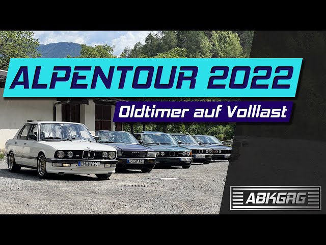 Oltimer on the great Alpine Tour 2022 | 5 days of joyride | Classic BMWs E30 E34 E28 and Audi 80 cab